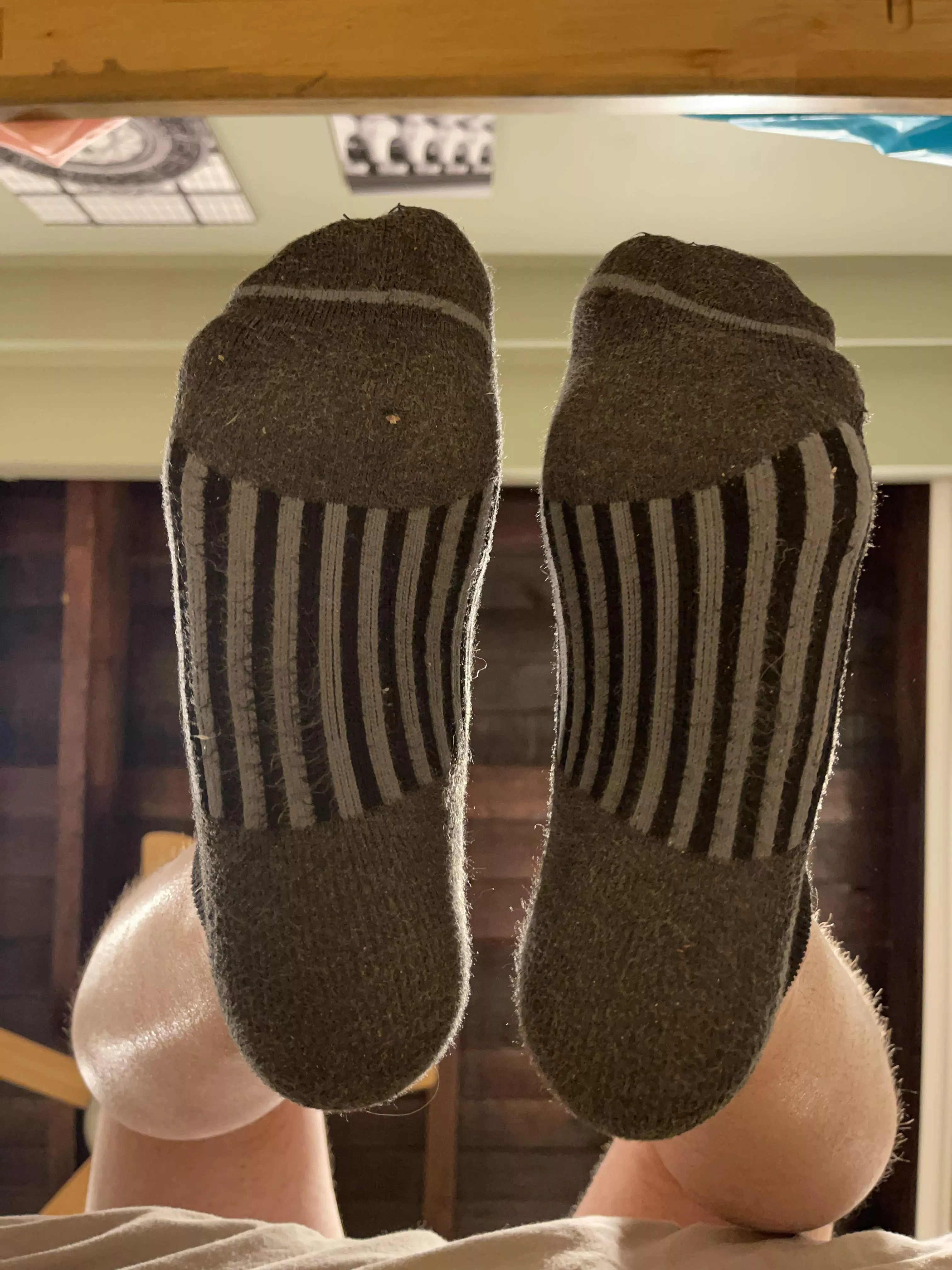 12 more work hours added to these socks. They reek 🤢. Who wants them ?