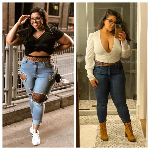 2 year transformation ⚡️ down 35 lbs, lip filler, 695cc silicone implants, & a little lip filler. Working out 4x a week with a trainer. Bigger tits, lipo, & j-plasma scheduled for late fall.