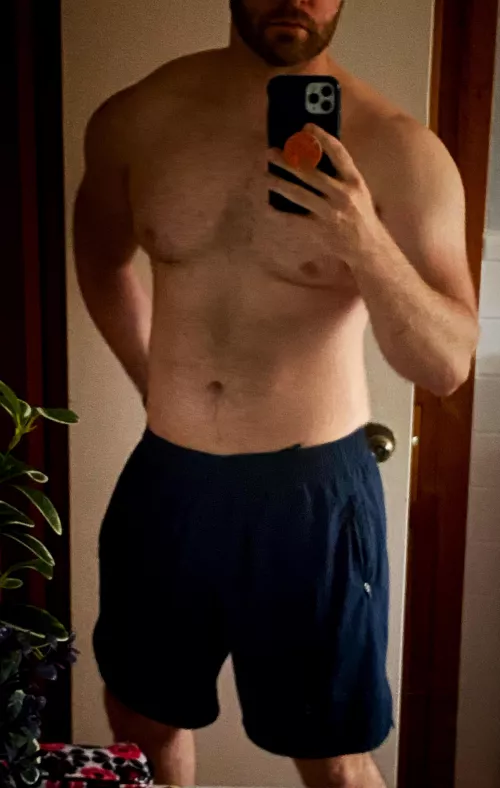 [38] Post workout selfie. Feeling good about my Dad bod