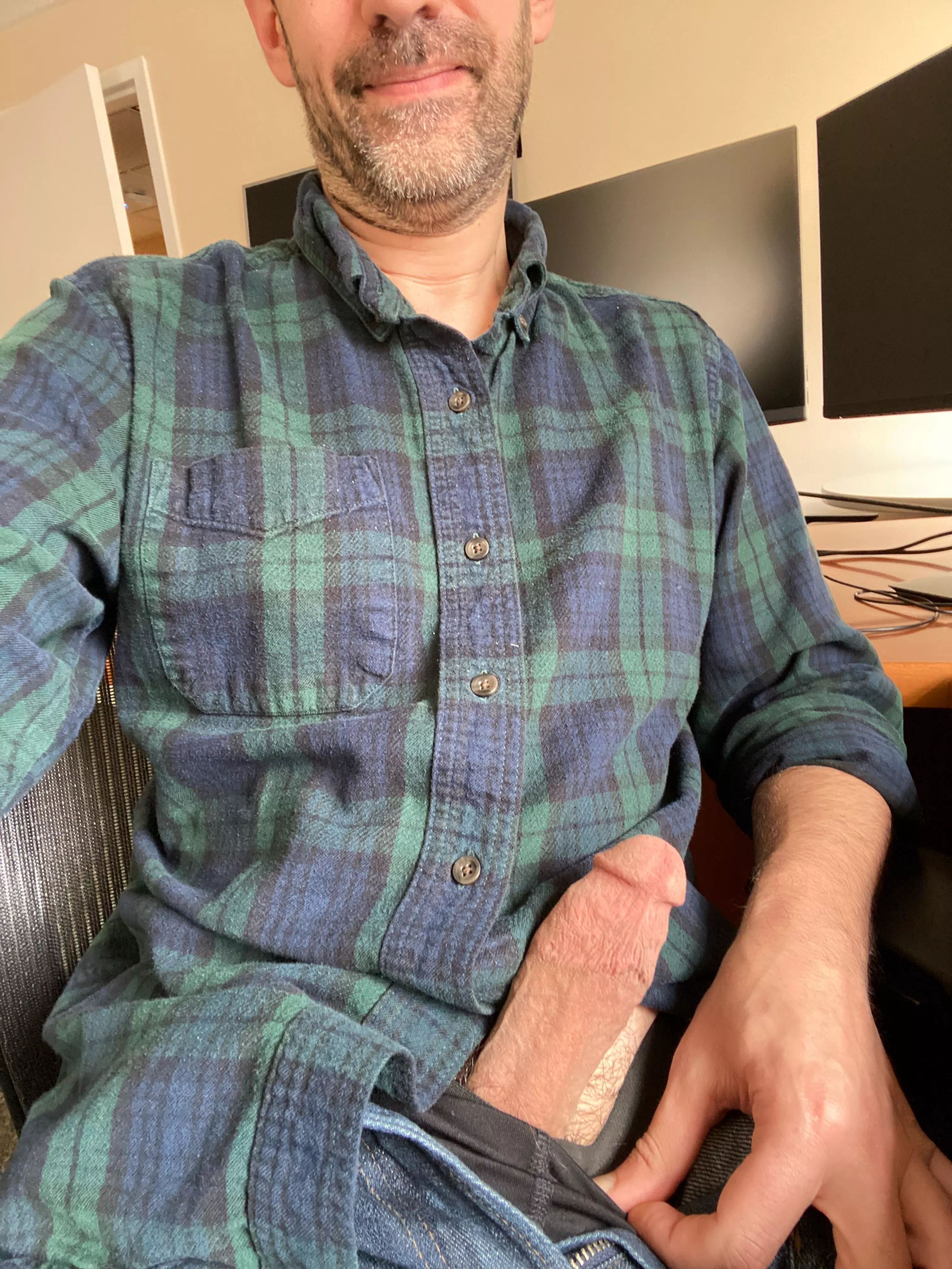 [44] It’s Friday. Would you fuck me here in the office?