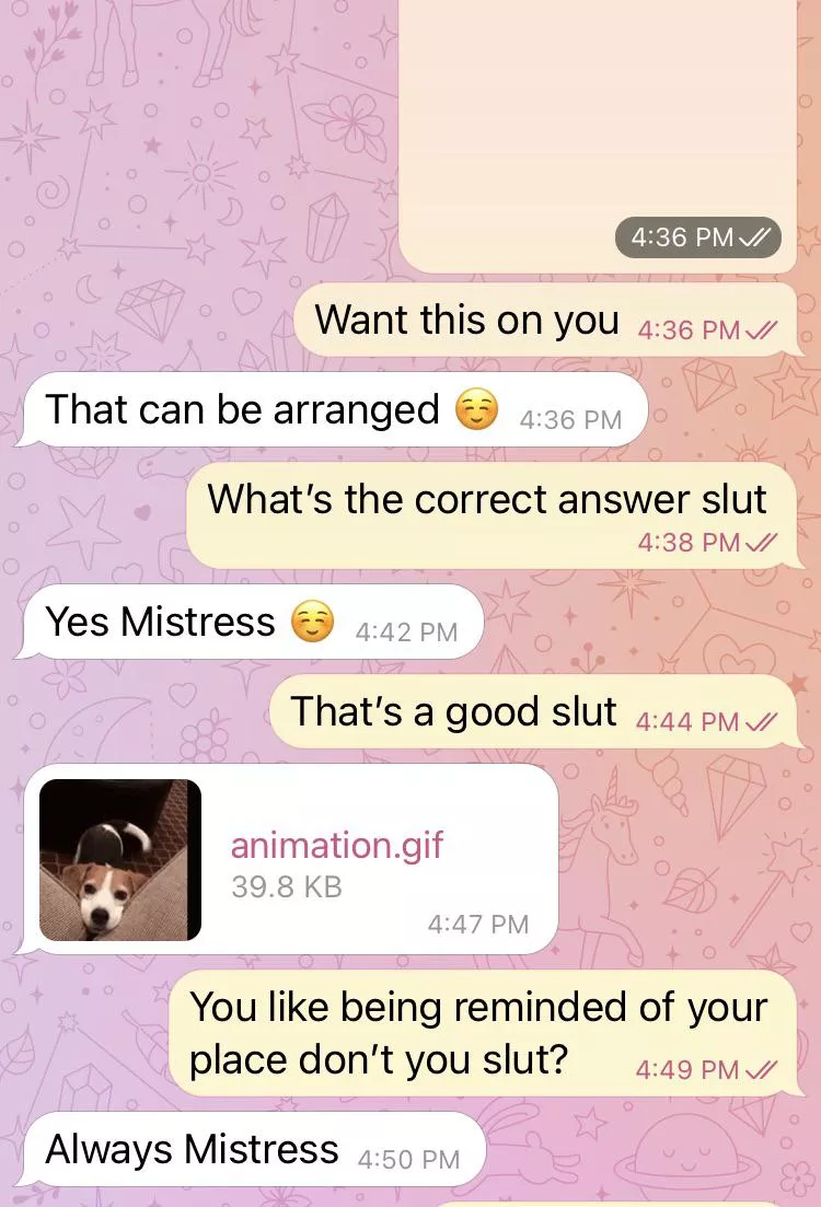 A quick random reminder for my control for my sissy slut