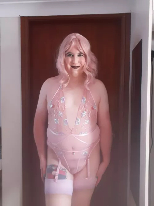 All ready to be his pink plaything this evening