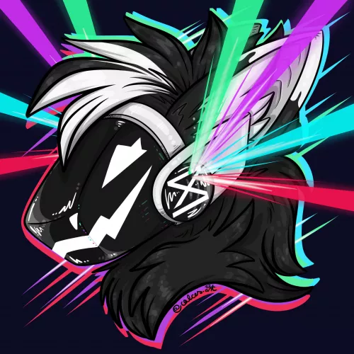 An another art made by Calces_art on Instagram of Ezaskielv with neons, and look how much it's beautiful ! The art style of this artist ✨ >>>