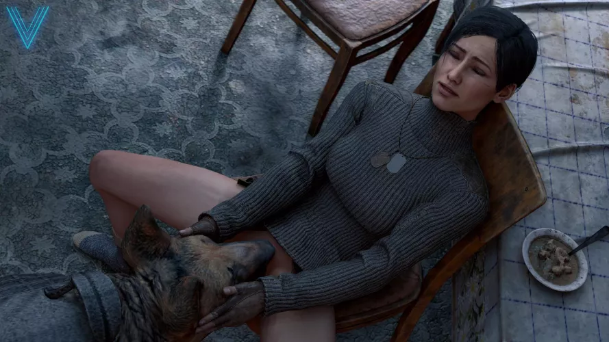 Anna and man’s best friend . (Vice Art)