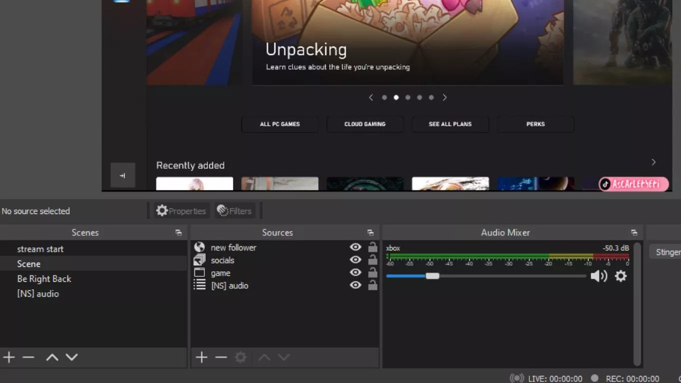 Can anyone who uses obs and plays on console help me with the audio? Does adding the Xbox audio as pictured include my party(chat) & if I mute myself in xbox party would I be able to use my headset to communicate with stream chat(not party)or do I ne Can anyone who uses obs and plays on console help me with the audio? Does adding the Xbox audio as pictured include my party(chat) & if I mute myself in xbox party would I be able to use my headset to communicate with stream chat(not party)or do I ne