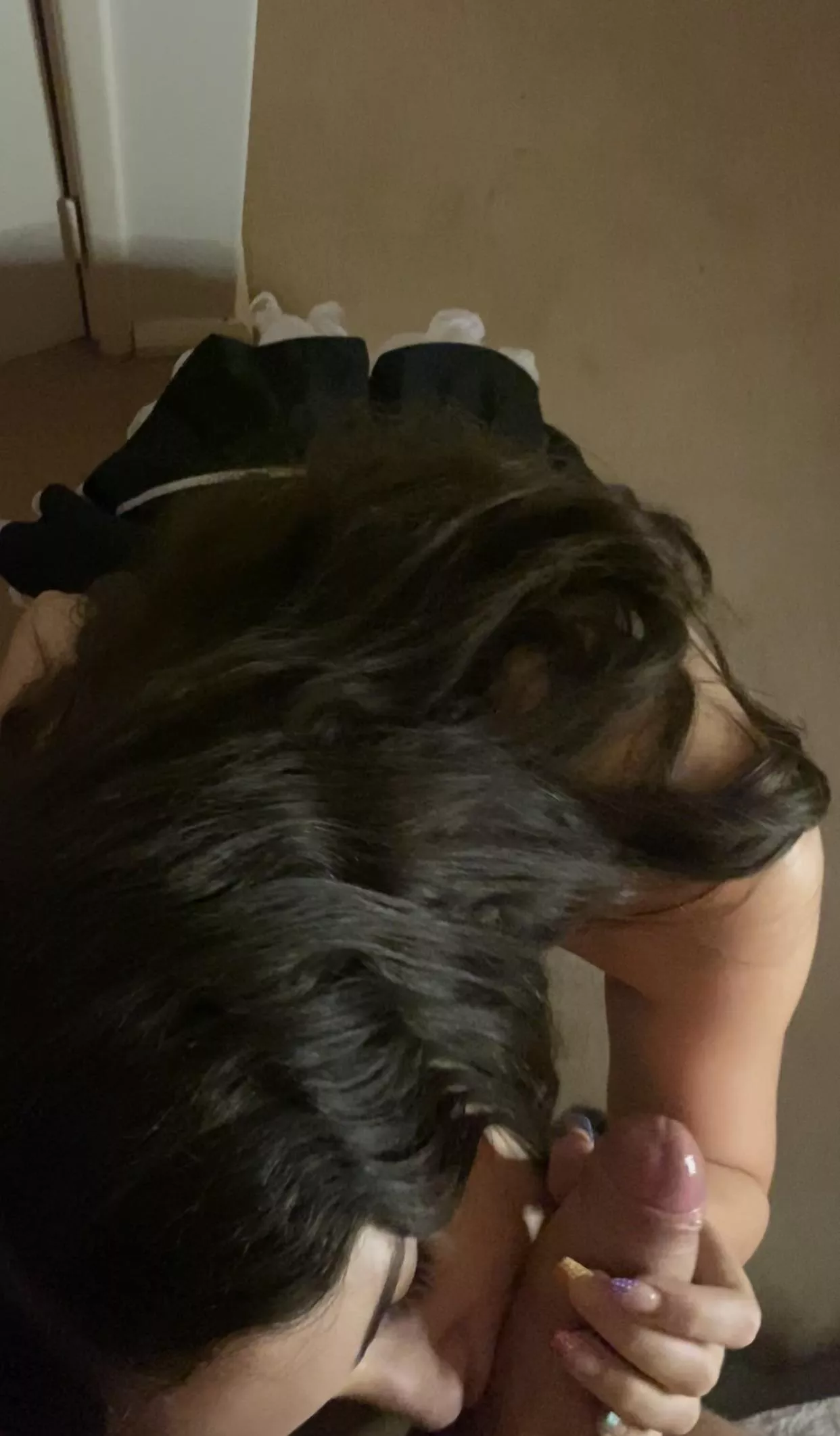 Can I be your little maid but after I clean I suck your balls?