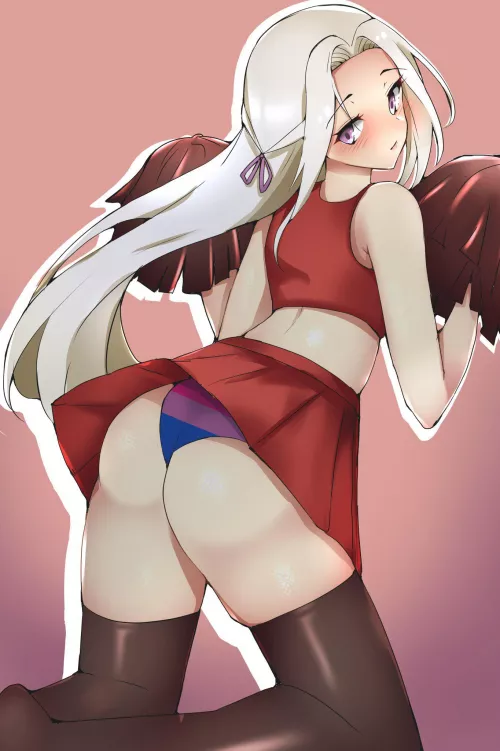 Cheeky cheerleader Edelgard (by @1340Smile)