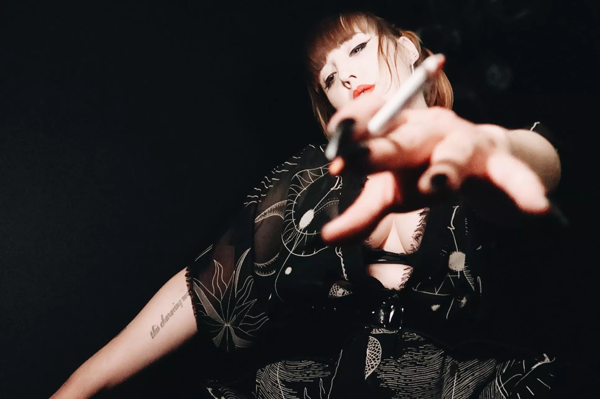 Come little sub, open your mouth for Mistress. I’ve got a delicious treat for you. 🚬