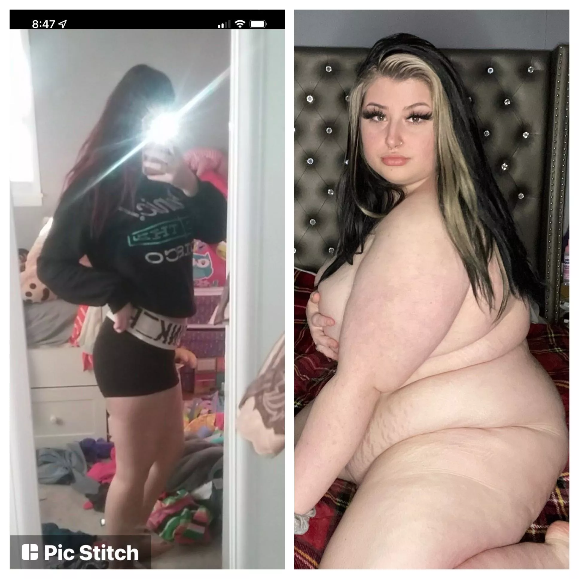 Do you like me on the left or the right 😅😅😅