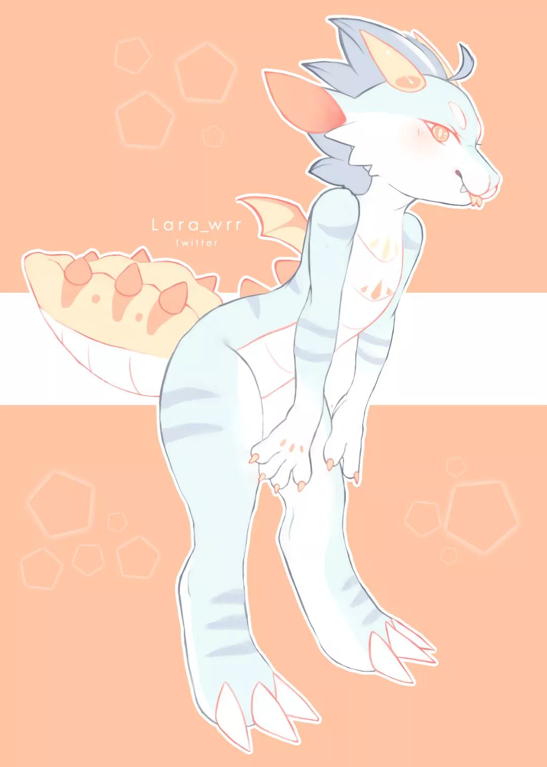 Dragon sona for bf 💮🌈 [Art by me, Lara_wrr on Twitter]