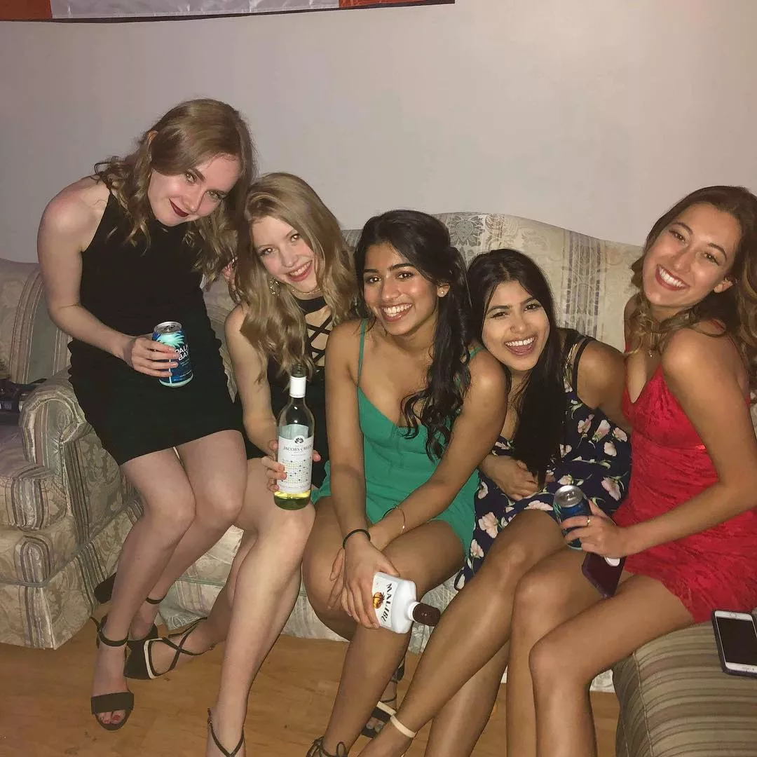 Drunk bitches on a couch