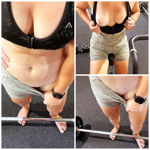 [F] Just a little bit 😈 at the gym.