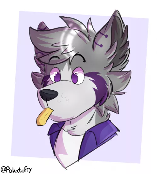 Fry Wolf (Art by me, @PokatoFry on Twitter)