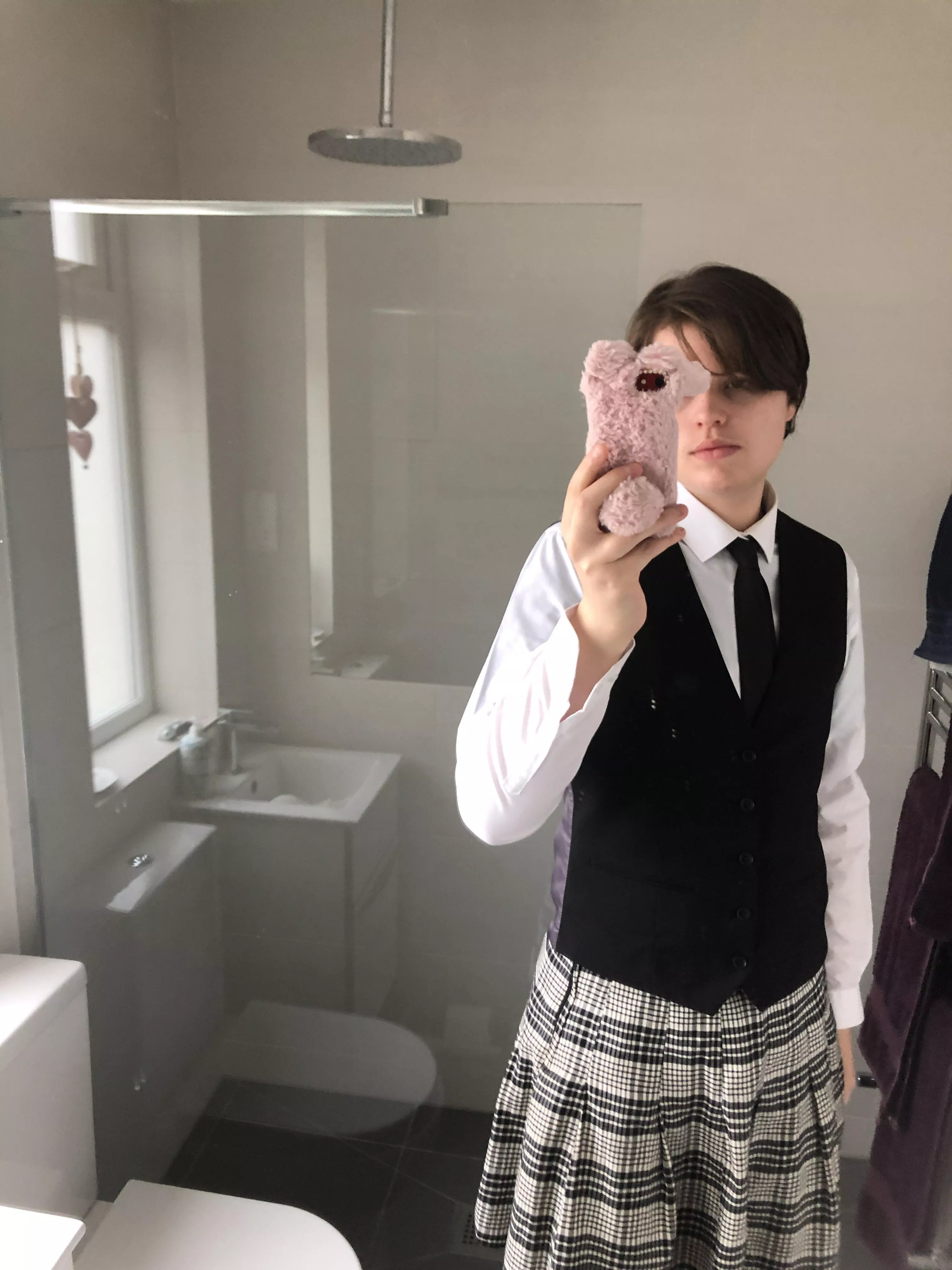 Going to school in my “gear”. Do I look pretty?