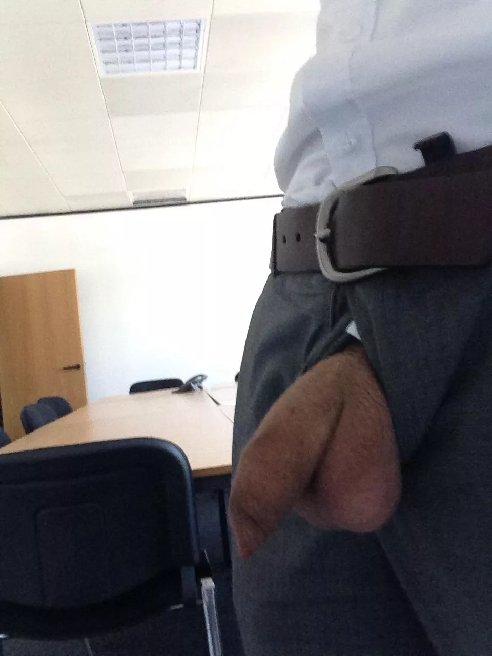 Hanging out at work.