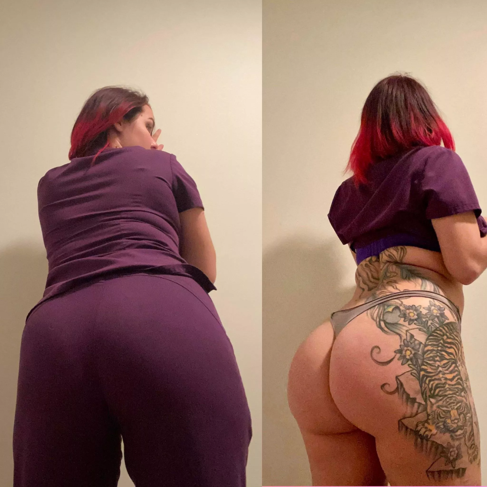 Hard to hide this much ass in my scrubs!