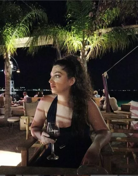 Having a glass of wine