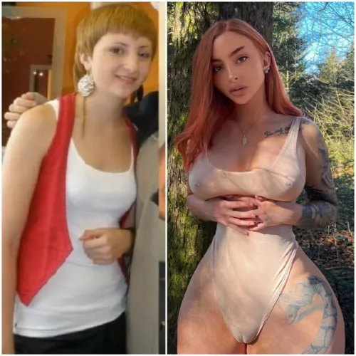 I can't believe that this is the same person. what a transformation