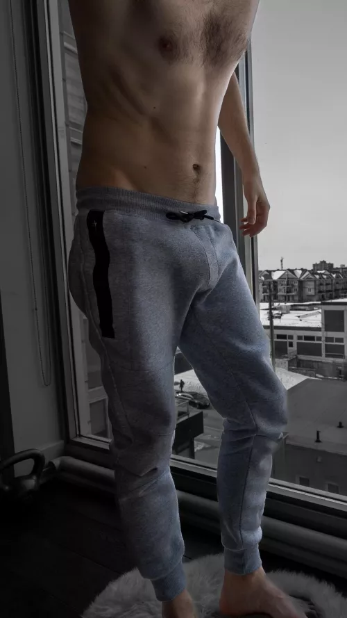 I fucking love grey sweatpants