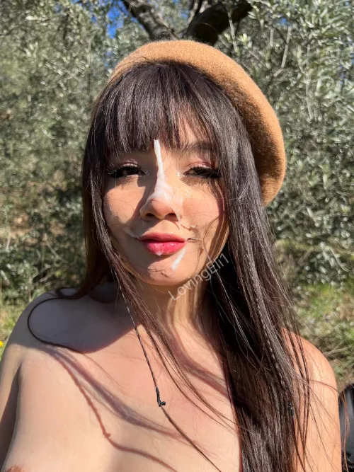 I had nothing to clean it, I had to walk like this to the car