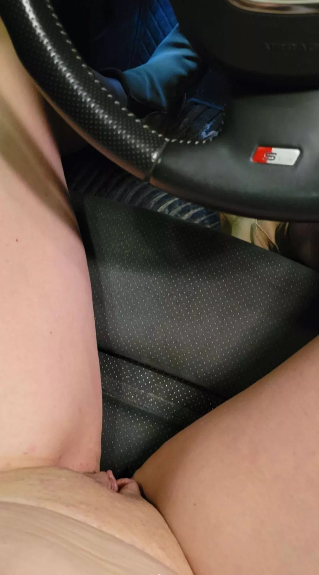 I hope hubby doesn't mind the wet spot in his car...
