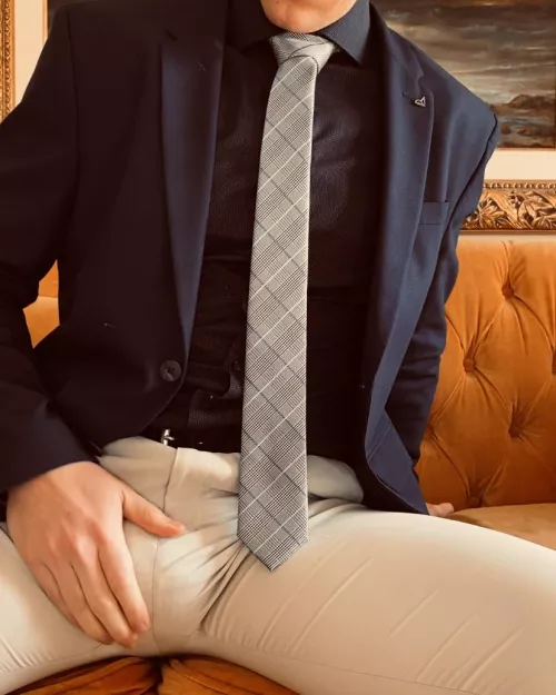 I love suits so here’s my bulge in one!