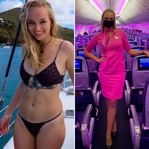 I love that pink Delta uniform 🇩🇪 🇺🇸