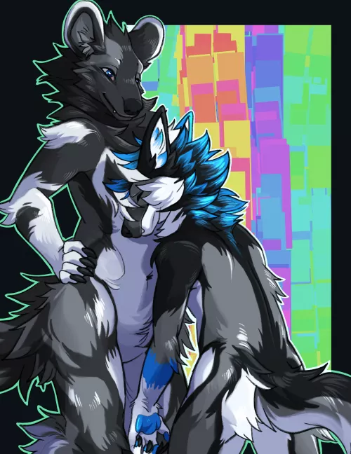 I missed you! (My art) (commission for SeaWolf117 on FA) (commissions are open!)