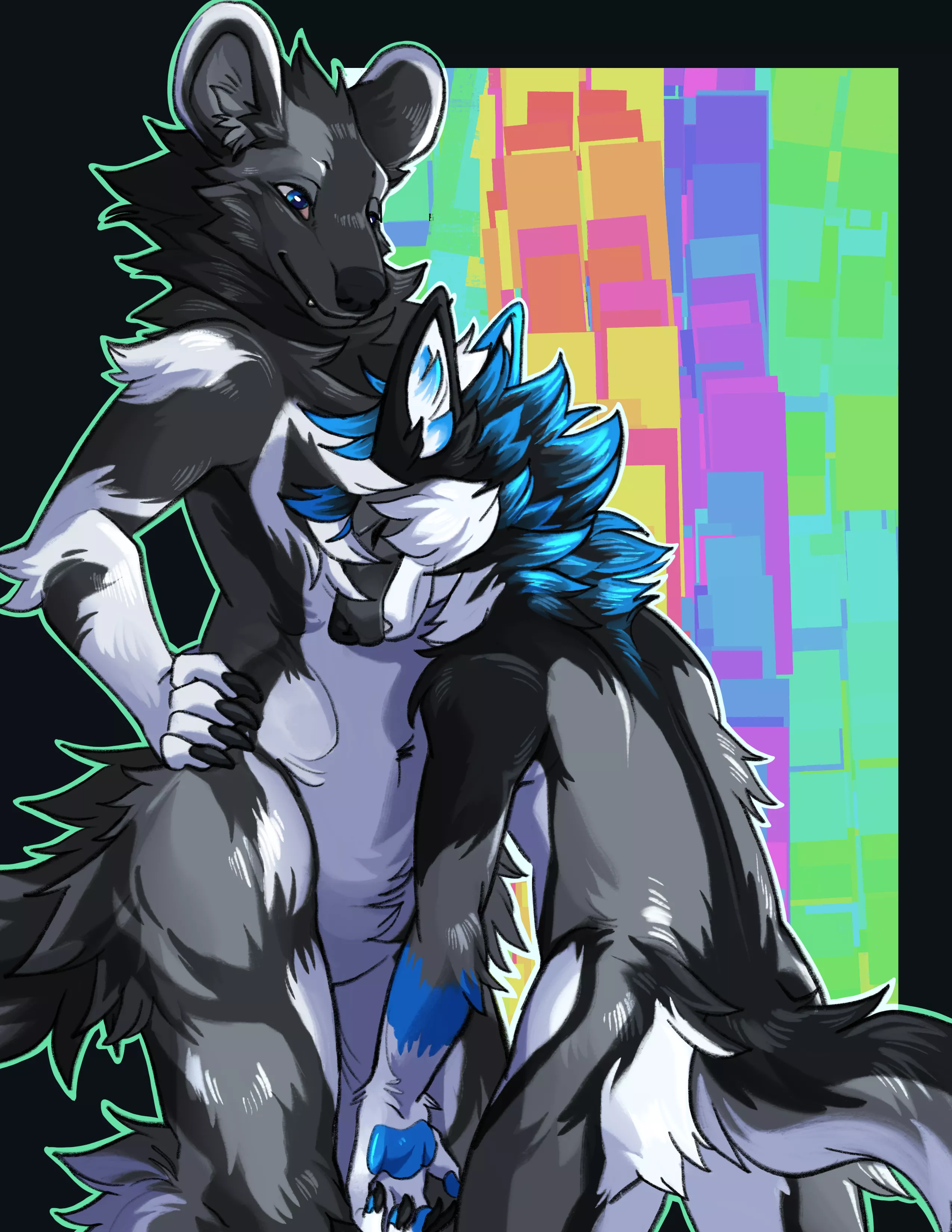 I missed you! (My art) (commission for SeaWolf117 on FA) (commissions are open!)