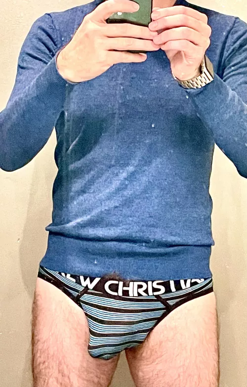 If his underwear matches his sweater you know he planned on getting lucky.