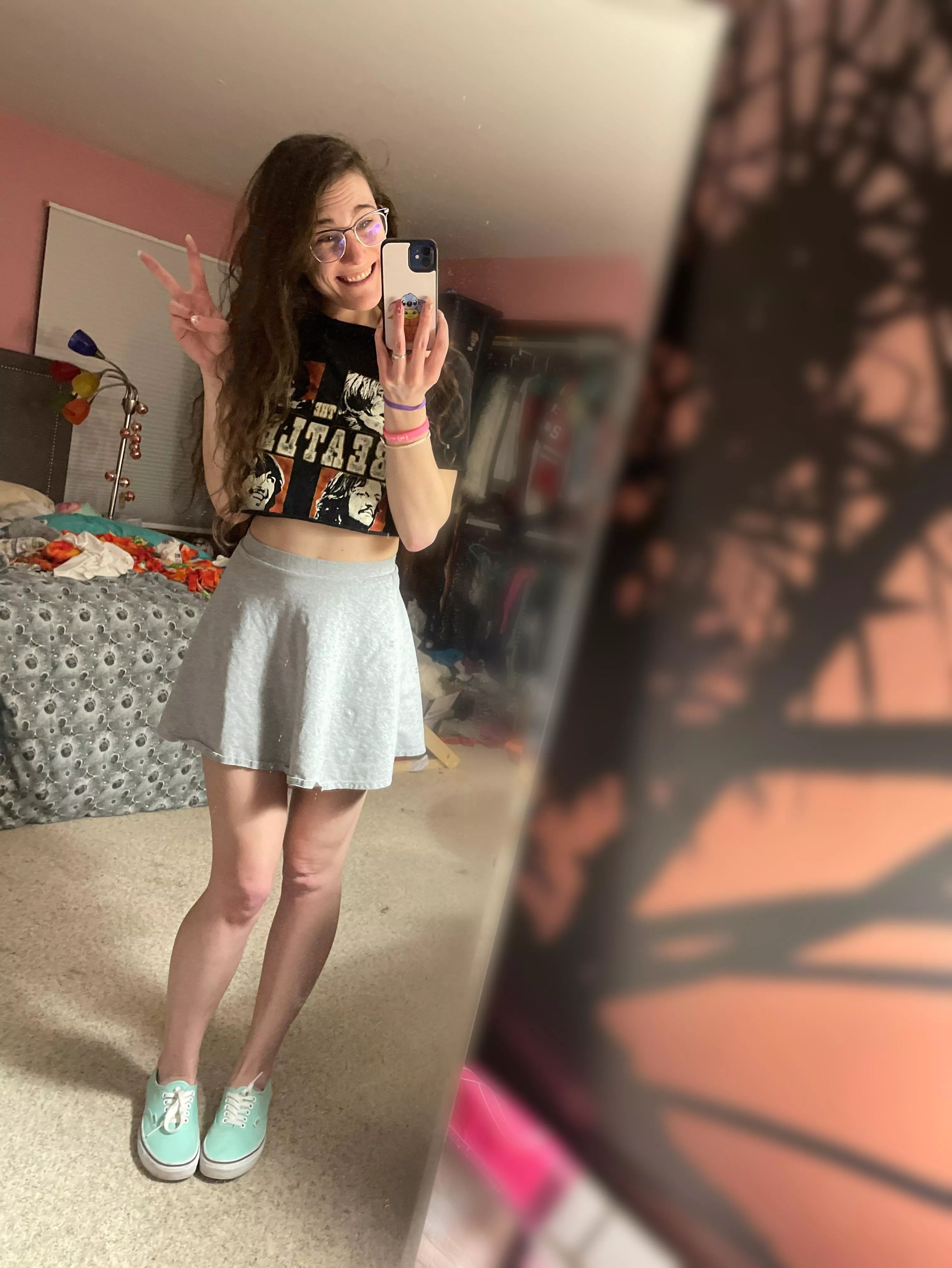 I’m so excited it’s starting to warm up because I’ve been rocking crop tops, like it’s my job