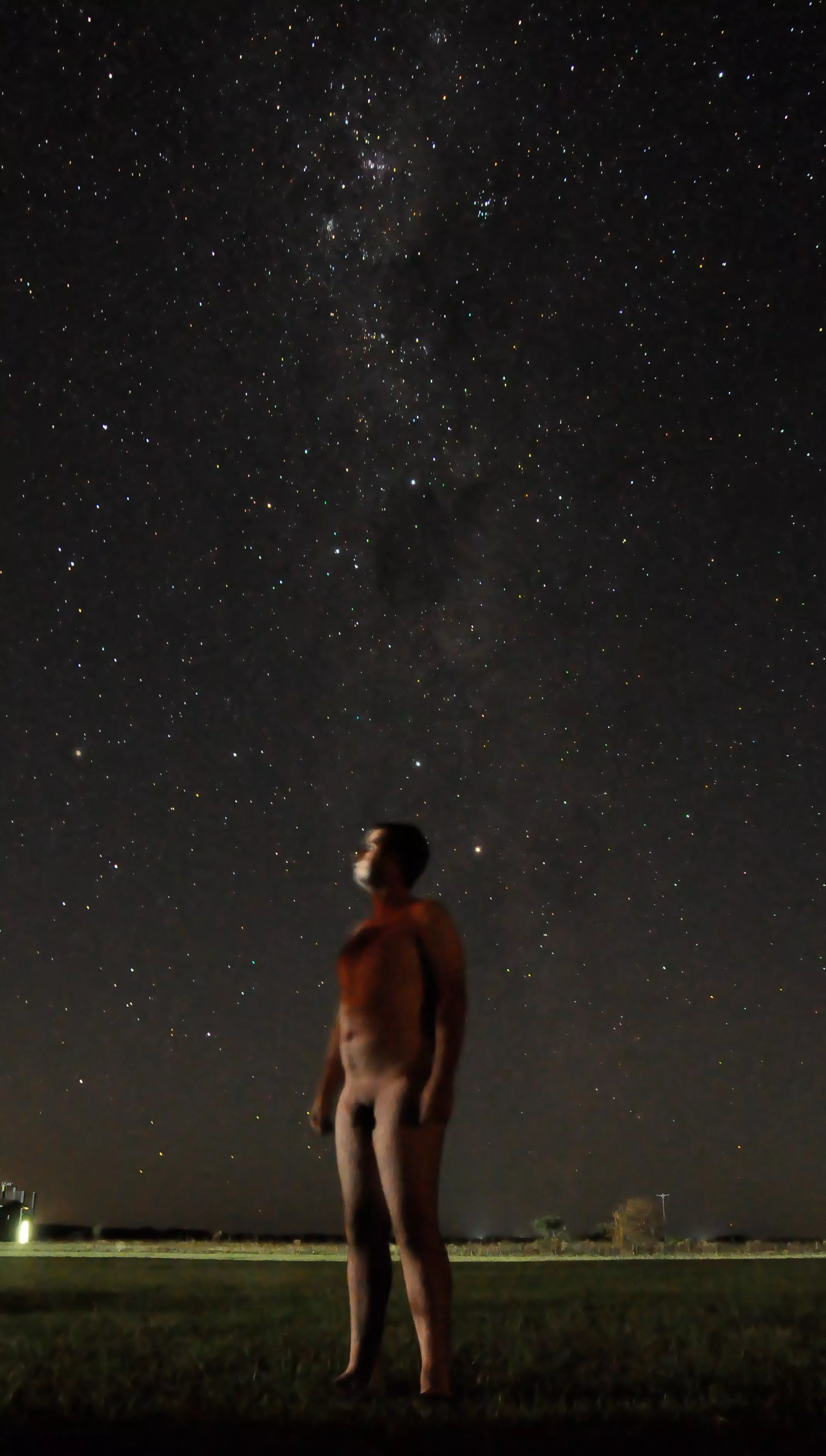 In a contemplative state facing the infinite 💙🌌