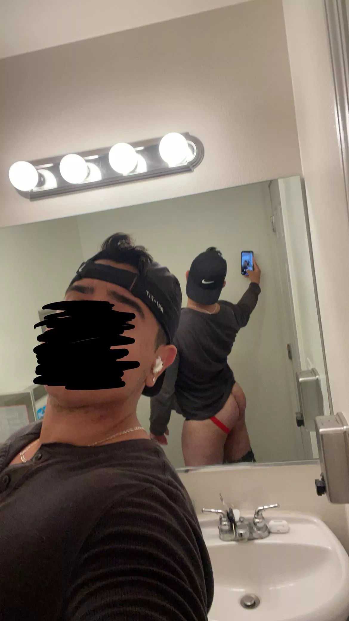 In the gym bathroom with the door open. Can you please force fuck me?