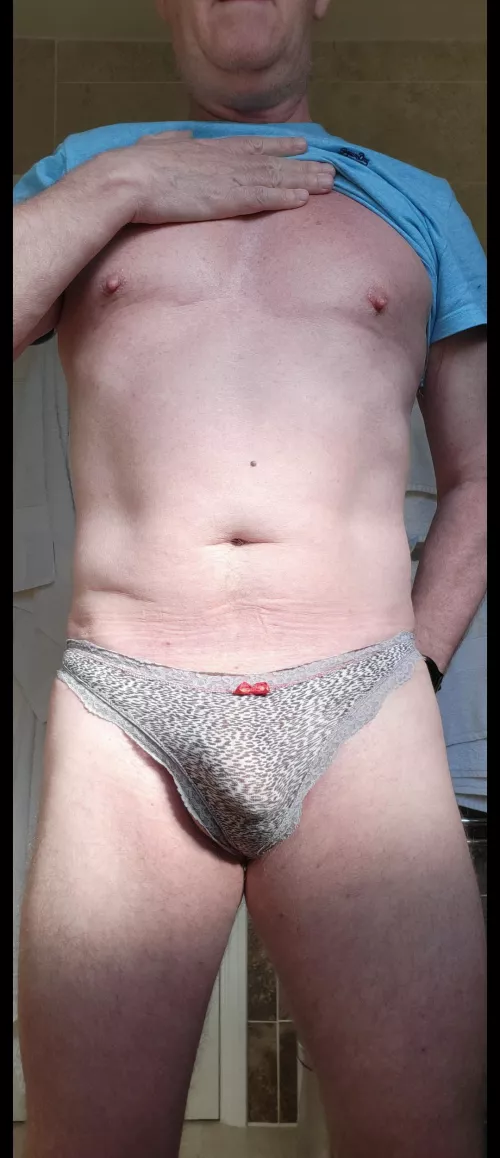 In the wife's thong!! 😜