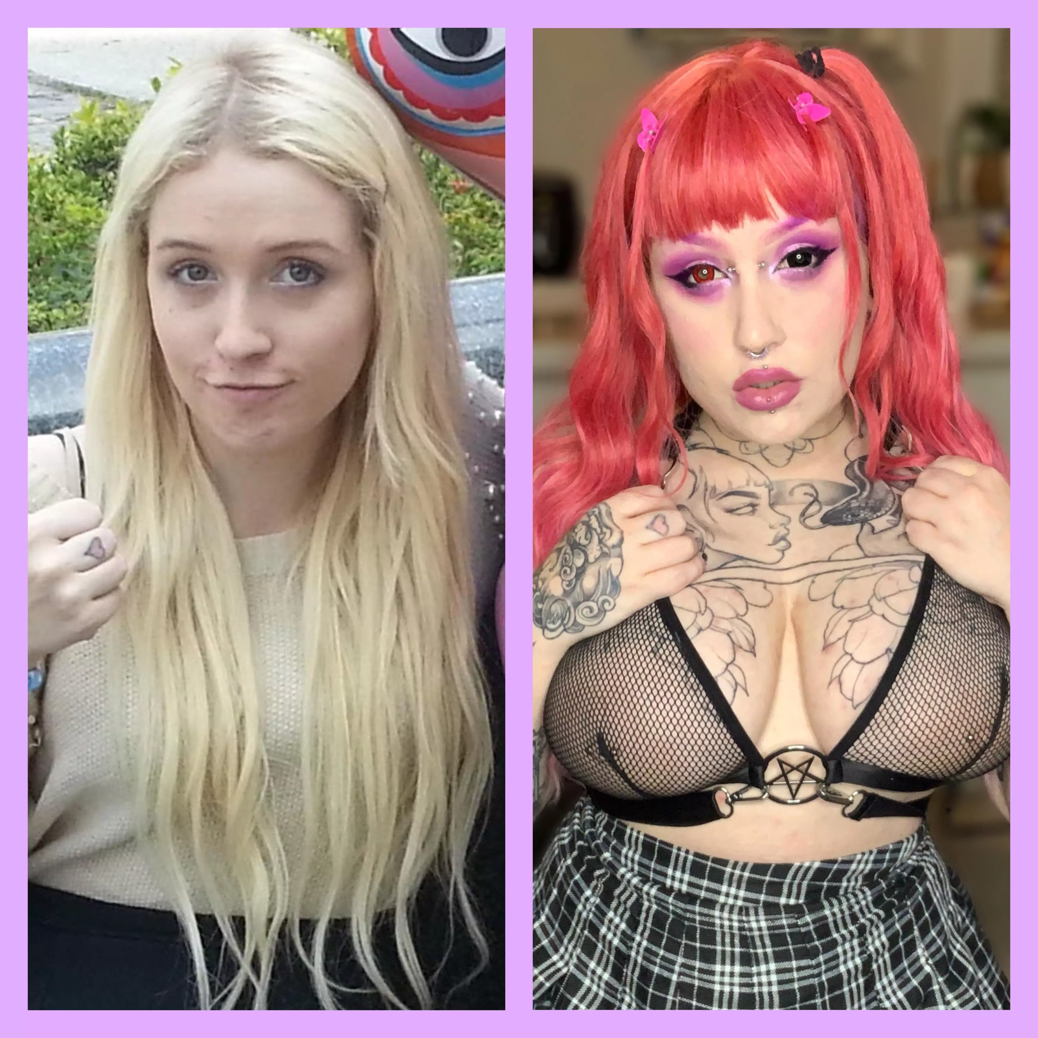 Iβve progressed a bit without any plastic surgery, but planning on it asap! Iβm now starting my progression into a succubus demon bimbo π Mods planned include split tongue, asshole tattoo, BBL, more lip fillers, and more π Iβve progressed a bit without any plastic surgery, but planning on it asap! Iβm now starting my progression into a succubus demon bimbo π Mods planned include split tongue, asshole tattoo, BBL, more lip fillers, and more π