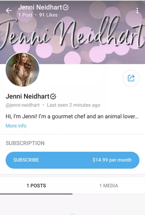 Jenni started her onlyfans!