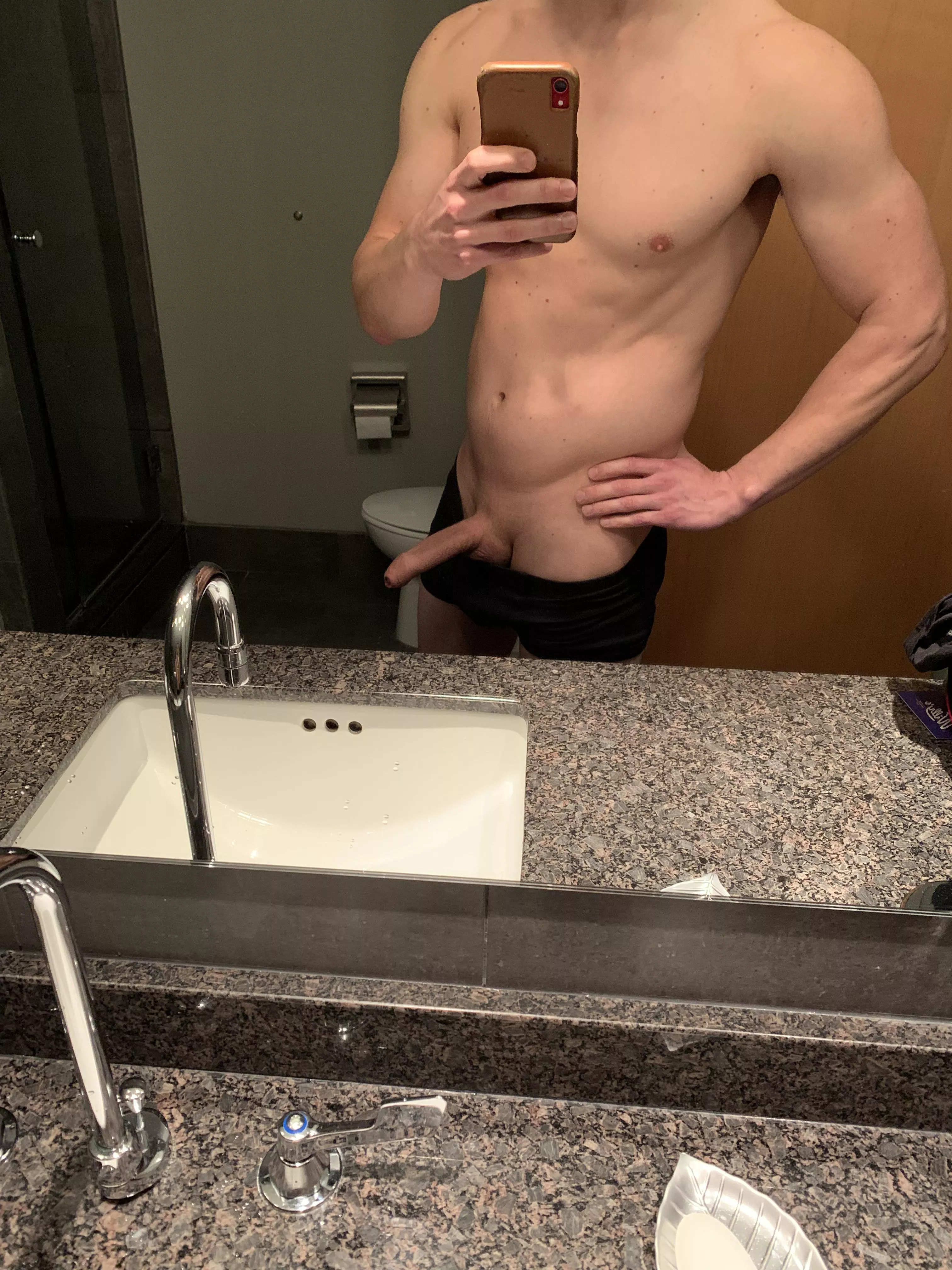 Just a dude. In a hotel. With a bottle of wine.