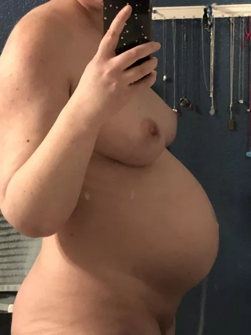 Just out of the shower