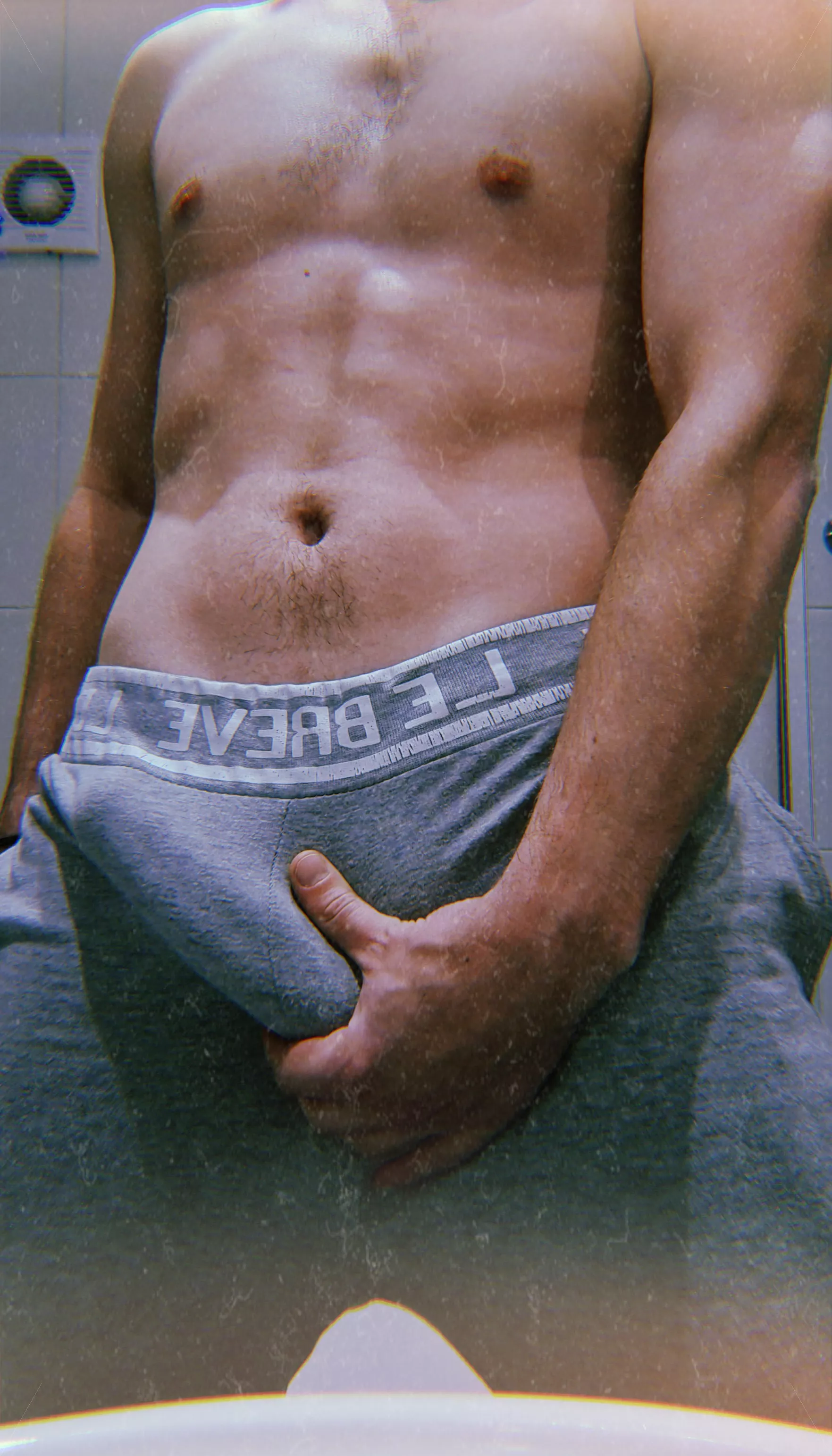 Just some grey sweats, nothing to see here...