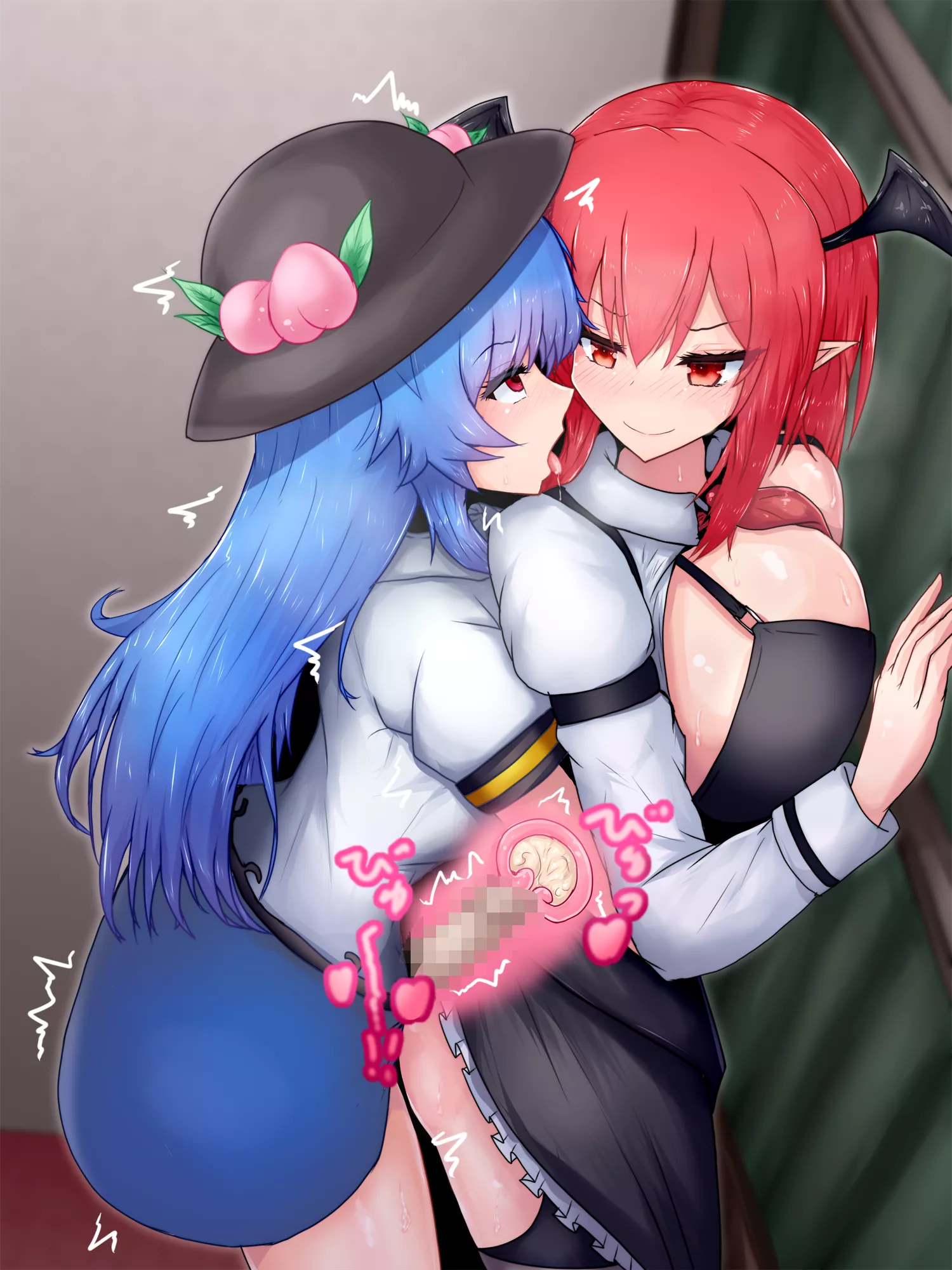 Koakuma x Tenshi Hinanawi Creampie Sex (Double Zeta ) [Touhou]