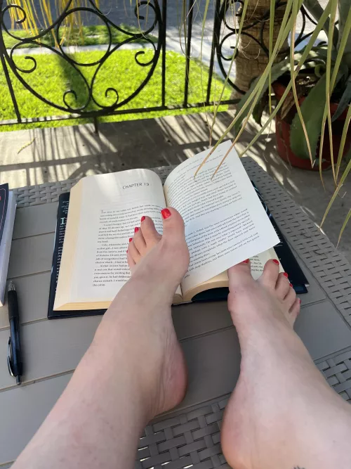 Let’s see how well you can read out loud to me with my toes in your mouth.