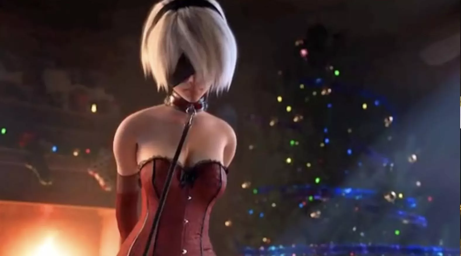 LF Color Source: christmas tree, white hair, blindfold, corset, headband, collar, leash. LF Color Source: christmas tree, white hair, blindfold, corset, headband, collar, leash.