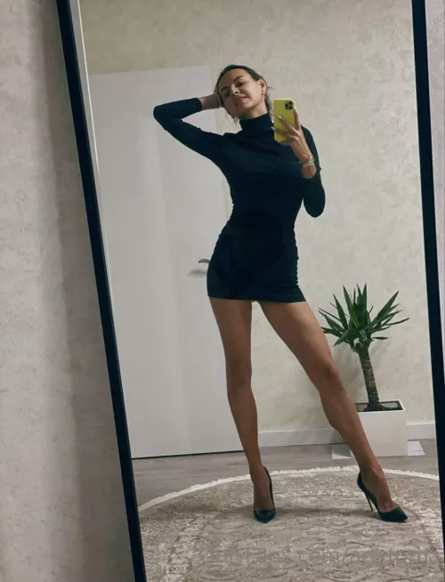 Little sexy lady in a little black dress