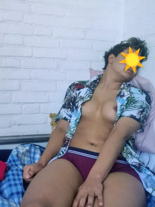 Lounging on my balcony??