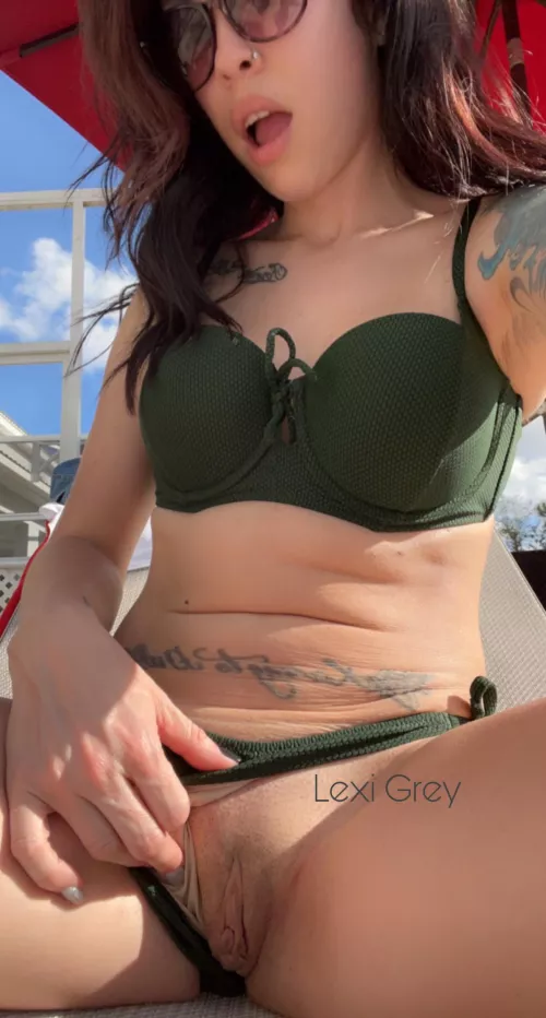 Loved showing off my pretty pussy on vacation