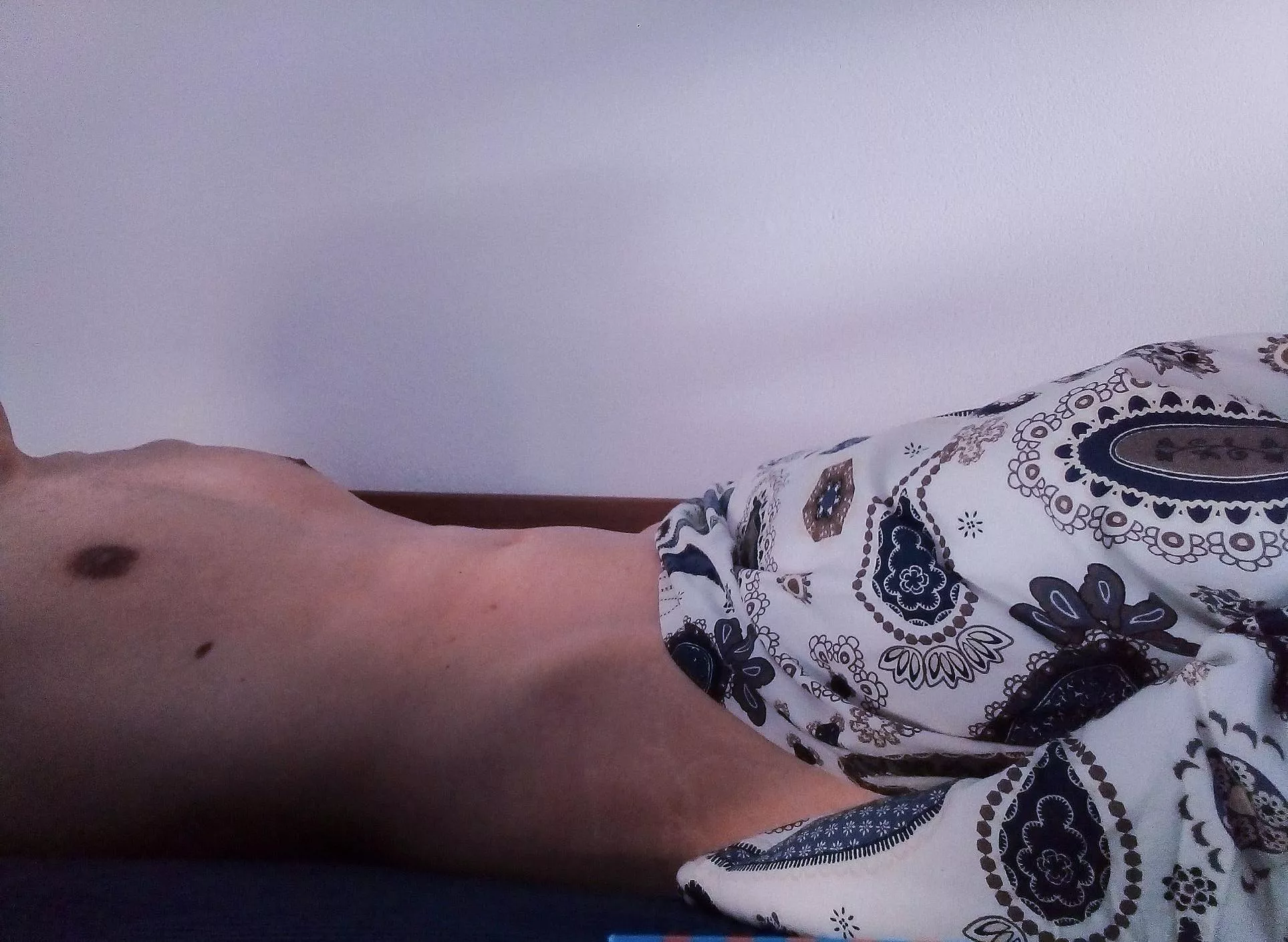 Lying while I wait for you to jump in and uncover my cock 😉