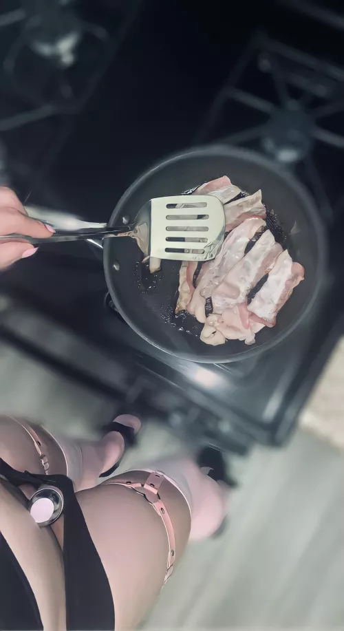 Make daddy breakfast and stay ready for when he’s done