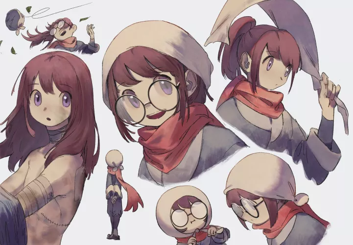 Male Protag in Pokemon Arceus game is adorable with the ponytail.