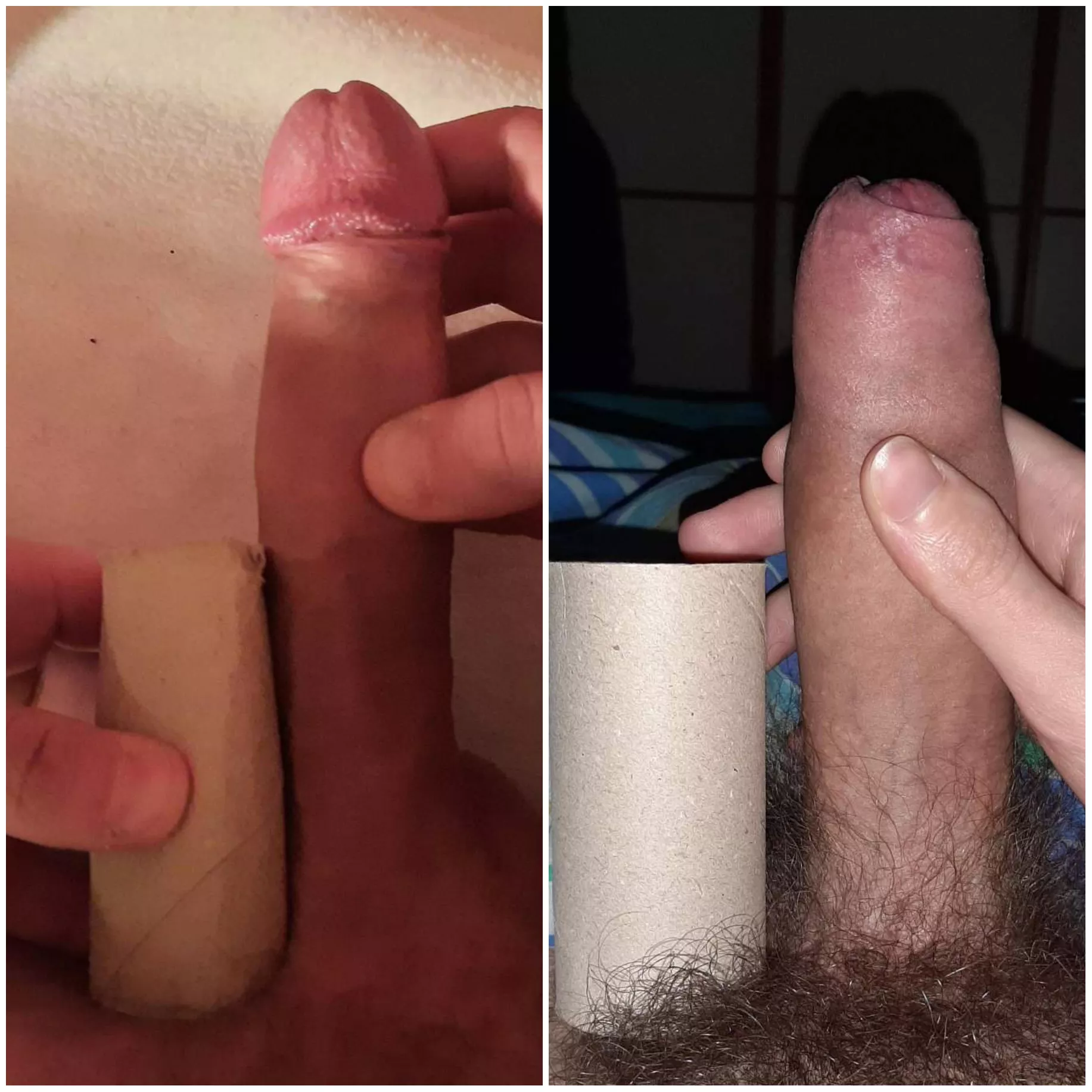 Me vs. u/Giangiuca07 compared 😁 Mine is about an inch longer than his huge cock, which is a bit thicker than mine