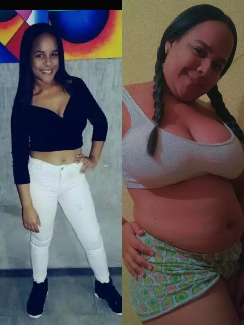 my before and after is amazing i love my body the way it is now thanks to all the feeders 🙏🏼🤩😍